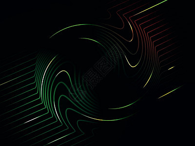 深绿色霓虹灯抽象数字漩涡波背景图片