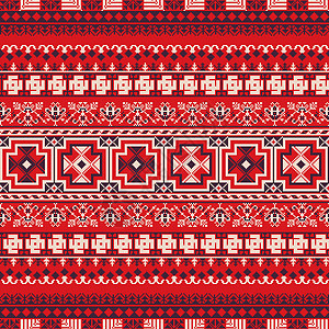 俄罗斯模式5艺术民间装饰品几何学织物红色缝纫盘子饰品打印背景图片