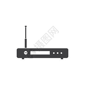 wifi 路由器矢量图标插图设计网关天线电脑上网防火墙电子数据互联网网络宽带图片