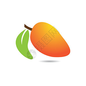 芒果水果矢量 ico热带插图甜点涂鸦黄色饮食水彩绿色食物营养背景图片