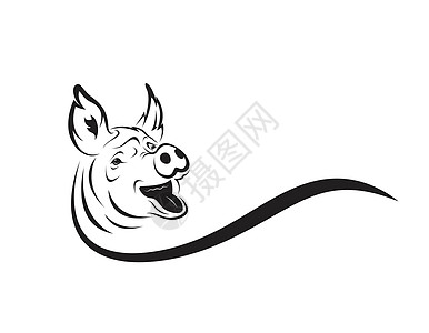 白色背景下猪头设计的矢量 农场动物 简单的可编辑分层矢量图农业熏肉质量火腿宠物小猪标签艺术绘画食物图片