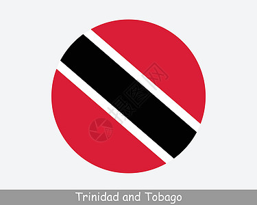 特立尼达和多巴哥回合佛罗里达州标识世界国家地理艺术军旗横幅艺术品夹子插图图片