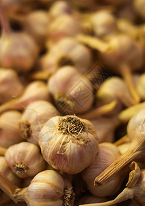 新鲜大蒜丁香背景收成厨房木头团体蔬菜调味品紫色烹饪市场芳香图片