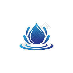 水滴标志图片商业创造力管道海浪生态公司插图纯化矿物蓝色背景图片