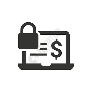 安全网上银行图标 精心设计的矢量EPS文件插图购物安全背景图片