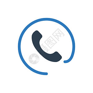 商务电话图标顾客服务帮助插图背景图片