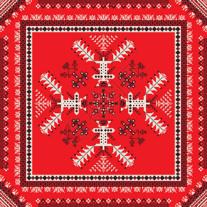 俄罗斯模式10织物地区装饰品艺术打印几何学缝纫红色饰品刺绣背景图片