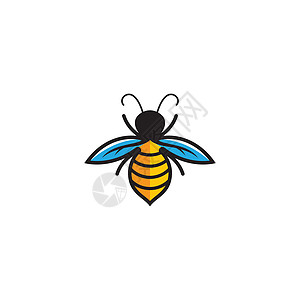 蜜蜂标志图片黑色黄色插图艺术昆虫标识蜂蜜动物创造力背景图片