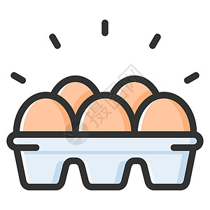 鸡蛋图标设计轮廓颜色样式农场烹饪餐厅早餐插图午餐收藏油炸生活营养图片