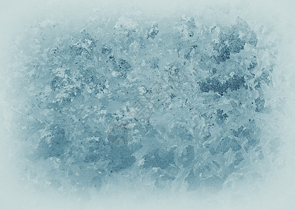 冰冻窗户上的冰冷图案季节玻璃天气宏观雪花水晶磨砂窗饰场景雾凇图片