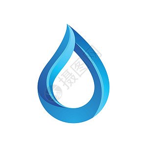 水滴标志图片管道生态公司插图商业创造力海浪纯化蓝色洗澡图片