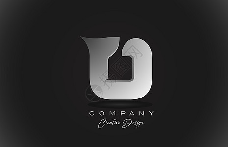 O 带有黑色背景的白色梯度字母字母标识图标 为企业和公司设计创意型设计Name设计师棕色插图插画家坡度品牌商业身份创造力图片