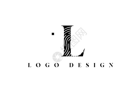 黑色和白色 L 字母表字母图标标志 公司和企业身份的模式设计图片