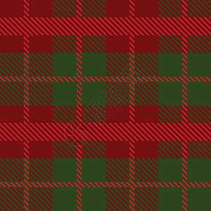 红色和绿色苏格兰纺织无缝图案 织物质地检查格子呢格子 的抽象几何背景 单色图形重复设计 现代方形装饰品图片