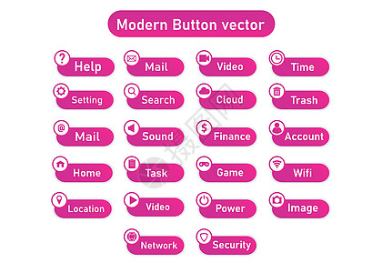 现代商业按钮 用于信息图表工作流程布局横幅图形或网站布局 vecto成套下载坡度菜单界面行动互联网工具技术中风图片
