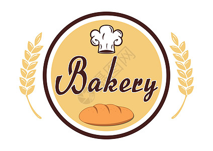面包店标志 香料 面包圈日志店铺餐厅徽章收藏质量标签糕点菜单商业刻字图片