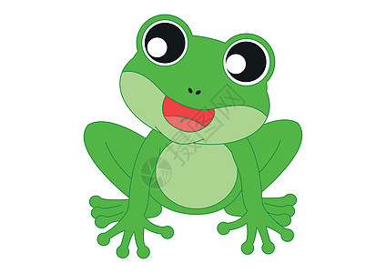 唱歌的动画片青蛙 矢量图的绿色来回图片