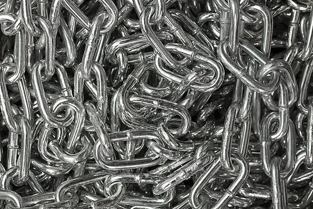 不同尺寸的不锈钢链隔离在白色背景上合金力量安全通讯工业金属图片