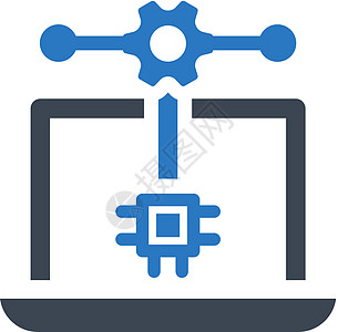 管理程序图标控制齿轮笔记本电脑插图图片
