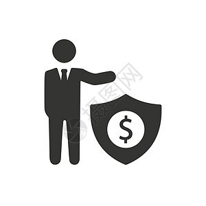 业务保护图标商业保险金融背景图片