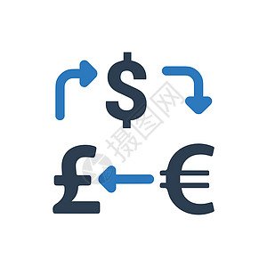 货币转换图标汇率货币背景图片