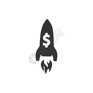 金融项目启动图标利润预算火箭投资背景图片