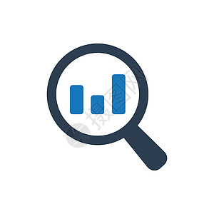 数据分析图标插图市场分析资料条形查询报告搜索图片