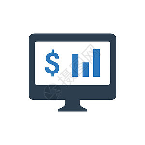 在线财务报告图标统计屏幕数据报告背景图片