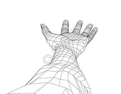 打开男性手的手掌手势 韦克托手臂手指男人棕榈草图帮助成人手腕拇指身体图片