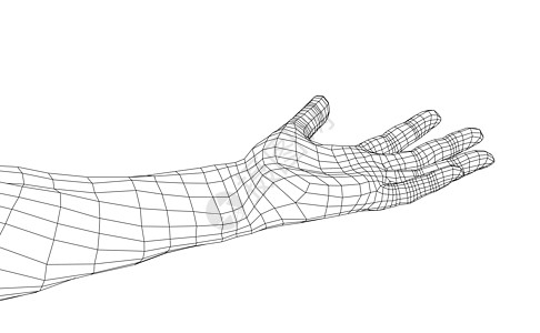 打开男性手的手掌手势 韦克托棕榈拇指草图成人帮助男人身体手腕蓝图手臂图片