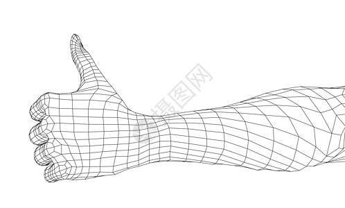 大拇指手势 韦克托手臂优胜者协议商业蓝图工作室拇指草图手指男性图片
