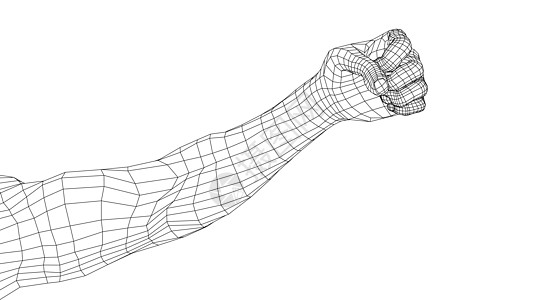男人握紧了拳头 韦克托身体棕榈艺术自由草图愤怒罢工手臂标识手指图片