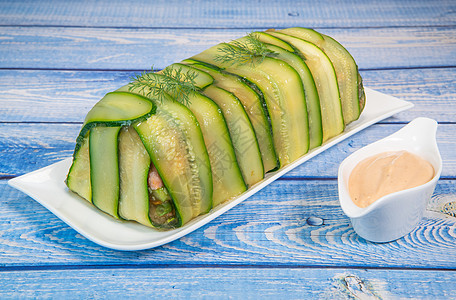 大理石蔬菜 鲑鱼和 茶地鲑鱼蔬菜和柠檬饮食明胶盘子午餐沙拉茄子杏仁小菜豆子图片