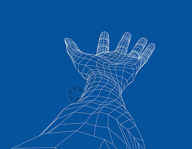 打开男性手的手掌手势 韦克托男人手臂手指草图拇指棕榈帮助蓝图身体手腕图片