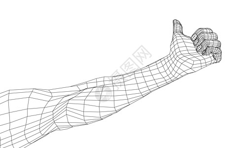 大拇指手势 韦克托拇指工作室男性协议手臂商业草图手指优胜者蓝图图片