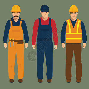 建筑业工人工业帽子维修修理工男性插图承包商男人工厂头盔图片