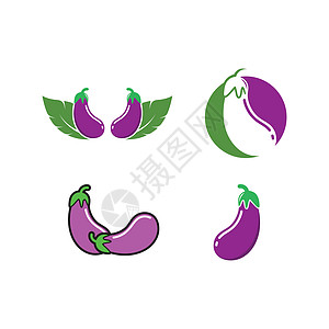 茄子图标矢量图设计植物水果健康白色艺术插图农业饮食食物蔬菜图片