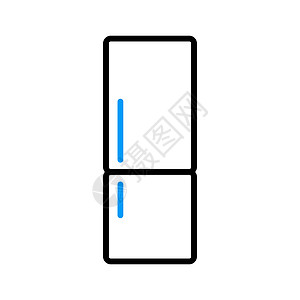 冰箱矢量平面图标 电动厨具图片