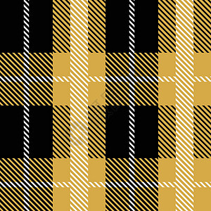棕色和黑色苏格兰纺织无缝图案 织物质地检查格子呢格子 的抽象几何背景 单色图形设计 现代方形饰品图片