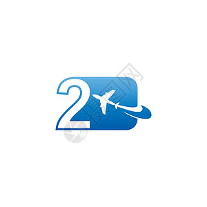 2 号平面标志图标设计 vecto运输航空字体旅行翅膀蓝色天空航班插图喷射图片