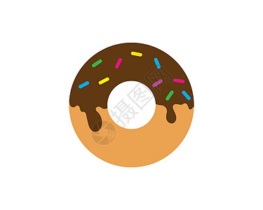 巧克力图标甜甜圈矢量 图标 徽标它制作图案奶油菠萝咖啡店菜单插图面包薄荷小吃卡通片蓝色插画