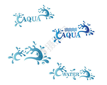 水飞溅标志图标插图设计横幅墙纸漩涡液体环境蓝色气泡海浪活力运动图片