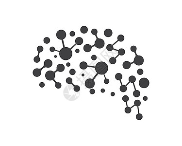 大脑徽标矢量图标模板它制作图案版权天才头脑科学标识风暴药品知识器官艺术图片