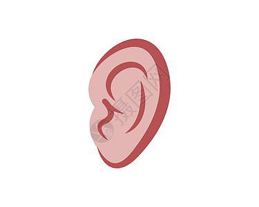 耳朵标志图标矢量设计它制作图案生物学器官耳炎听觉嗓音技术测试体积听力插图图片