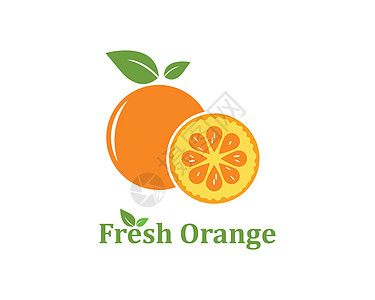 橙色水果图标矢量徽标它制作图案橘子饮料插图饮食叶子食物果汁甜点果味液体图片