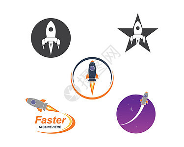 火箭标志矢量 ico航班旅行插图科学技术商业送货项目发射速度图片