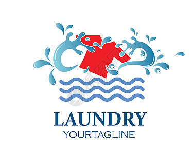 洗衣服务设计的洗衣服标志图标矢量衣服标签粉末棉布熨烫机器清洁工打扫衣架纺织品图片