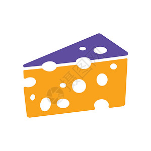 一块奶酪矢量字形图标 农场动物背景图片