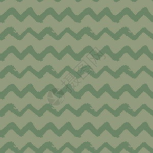 橄榄绿雪佛龙之字形手绘无缝图案 背景床单织物包装纸剪贴簿的矢量插图图片