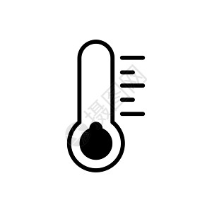 温度计冷矢量字形图标 天气信号温度科学预报测量气象药品医疗摄氏度季节插图图片